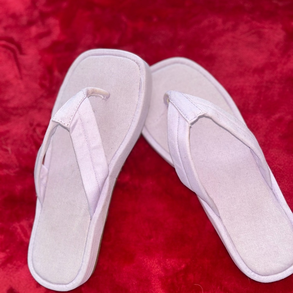 Square Toe Lavender Slippers Women's Flip Flops